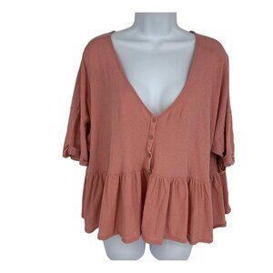 Urban Outfitters Out From Under Cropped Babydoll Tee Pink Size M